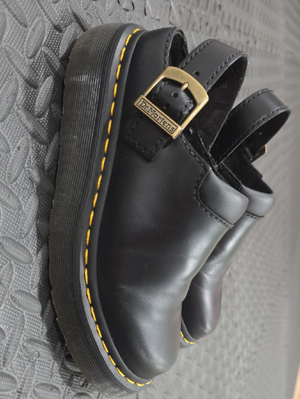 Dr. Martens Laketen Atlas Leather Slingback Platform Mules - Picture 3 of 5